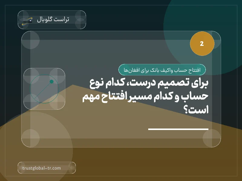 برای تصمیم درست، کدام نوع حساب و کدام مسیر افتتاح مهم است؟ برای تصمیم درست، کدام نوع حساب و کدام مسیر افتتاح مهم است؟