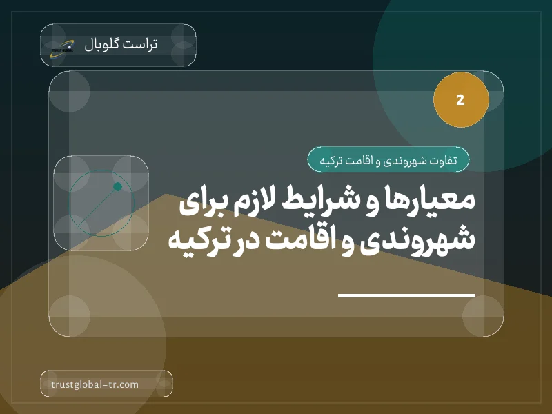 معیارها و شرایط لازم برای شهروندی و اقامت در ترکیه معیارها و شرایط لازم برای شهروندی و اقامت در ترکیه