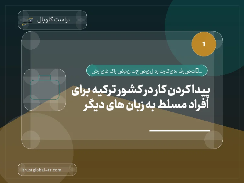 پیدا کردن کار در کشور ترکیه برای افراد مسلط به زبان های دیگر پیدا کردن کار در کشور ترکیه برای افراد مسلط به زبان های دیگر